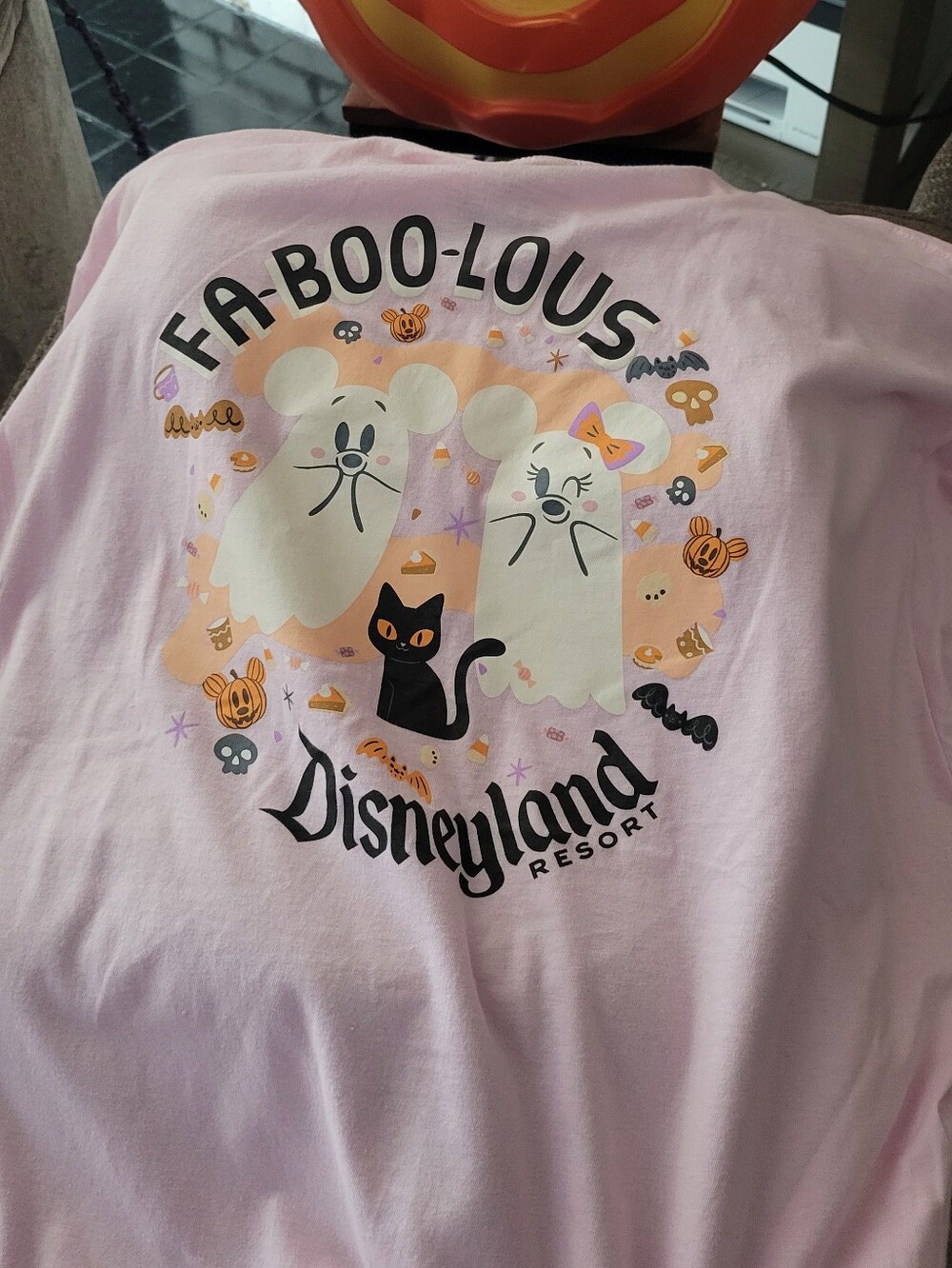 Disney Pink Adult T-Shirt - Cute Ghost Mickey Design
